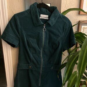 Tyson Short-Sleeve Corduroy Playsuit, Urban Outfitters